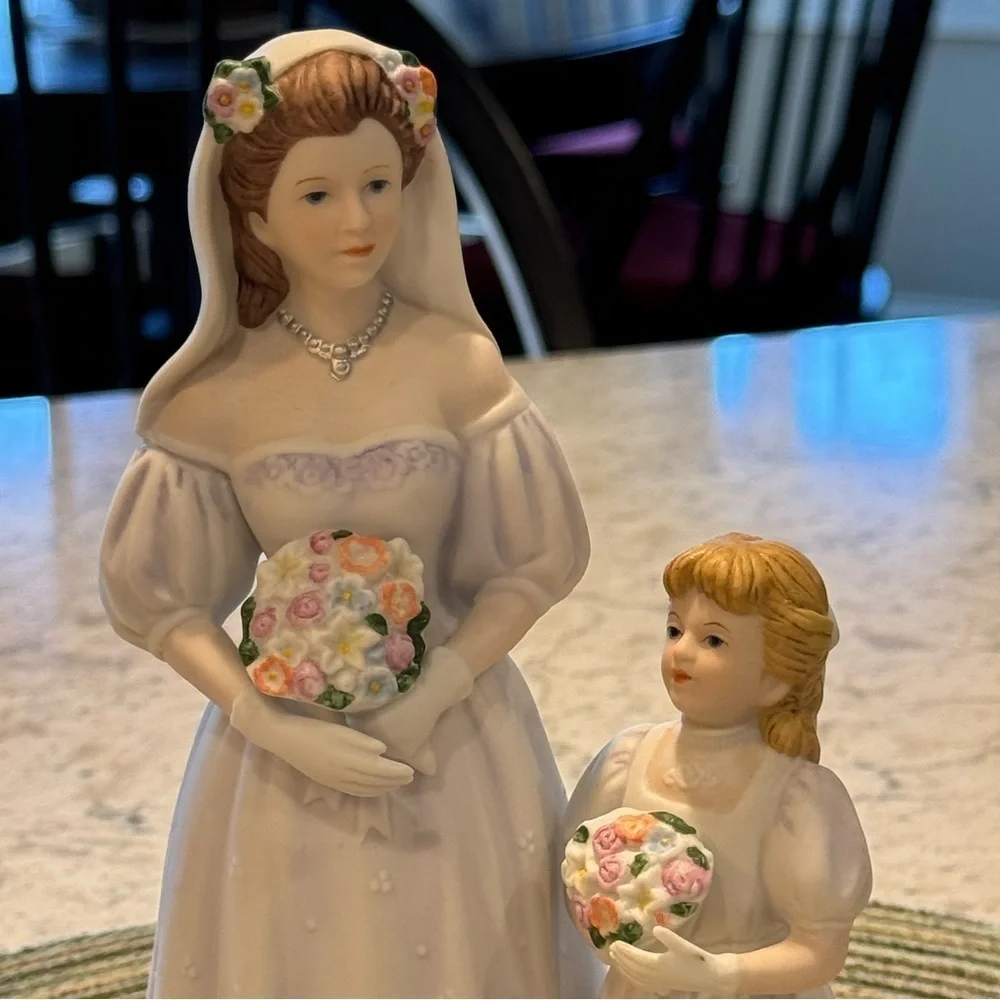 VINTAGE 1980’s~HOME INTERIORS & GARDEN~THE BRIDES DAY~W/FLOWER GIRL #1405~BR
